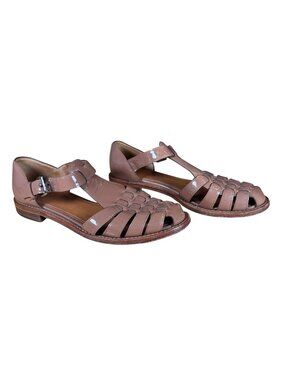 Church's Kelsey Tan Patent Leather Fisherman Sandals Women's Size EU 37 US 7